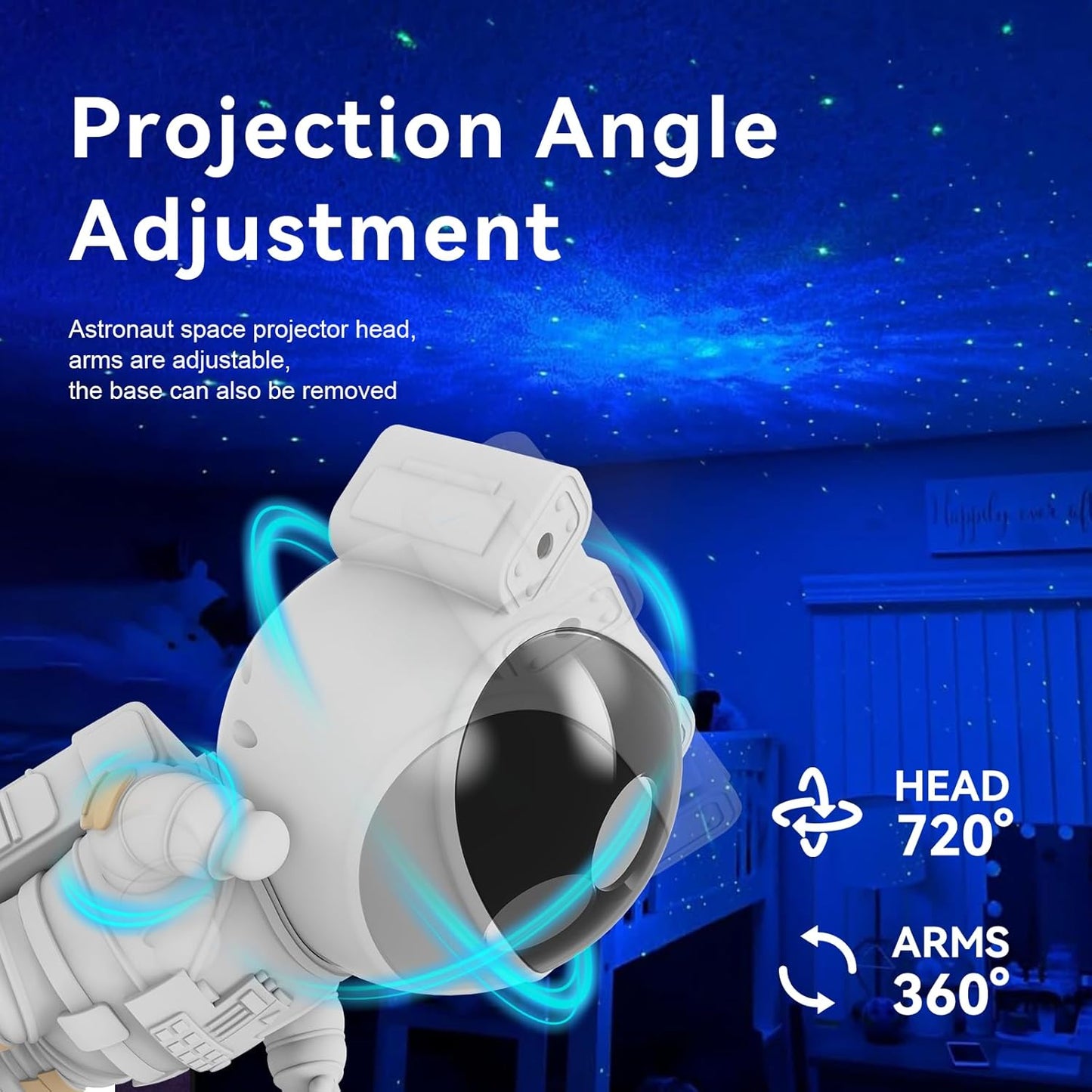 Star Projector Galaxy Night Light - Astronaut Space Projector